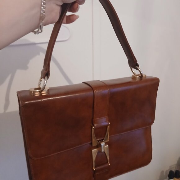 60/70s Vintage Widegate London leather bag. - Picture 3 of 5